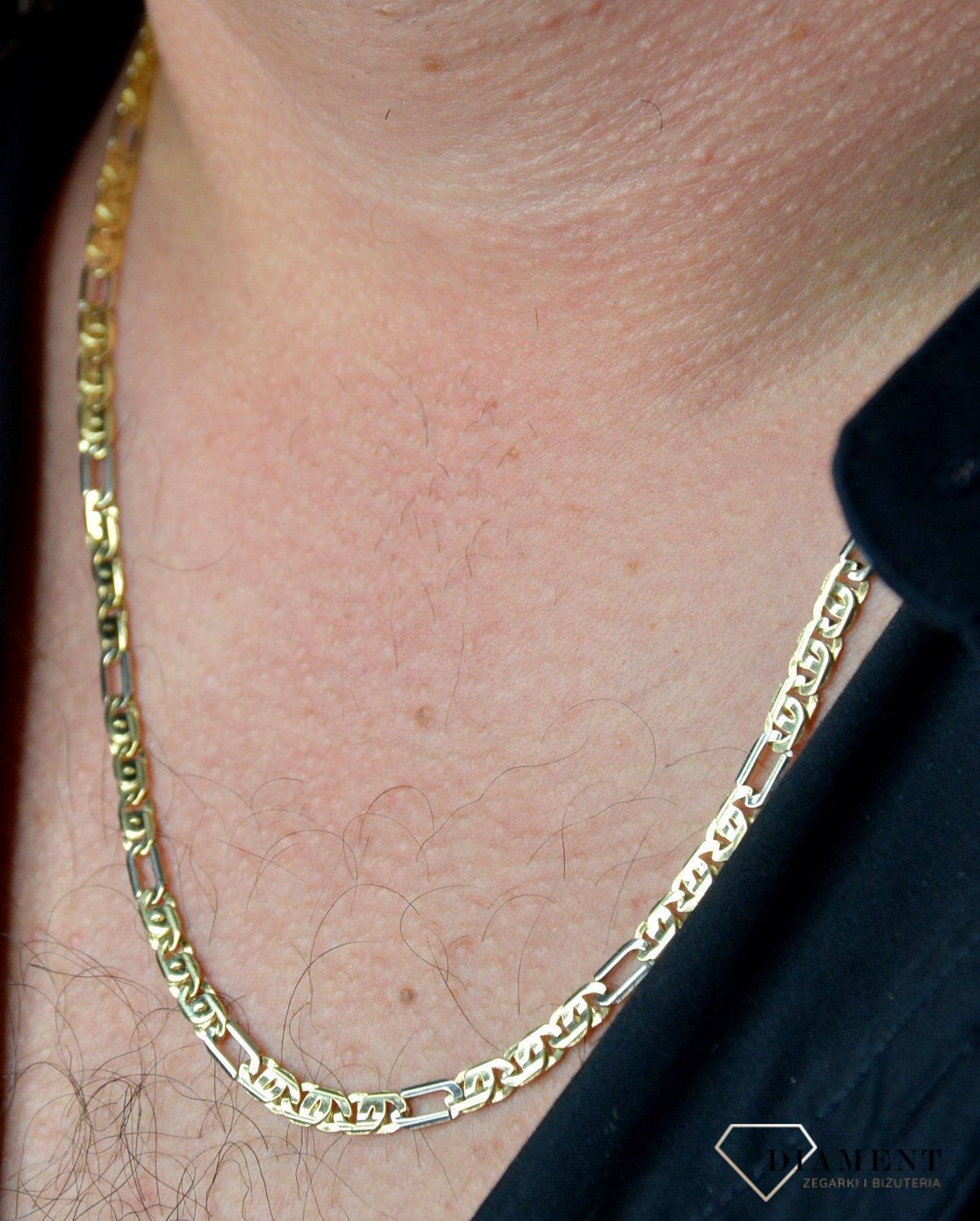 Złoty łańcuszek 585 o szerokości 4 mm DIA-LAN-1252-585 4mmv.jpg